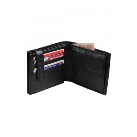 SKS Leben Erkek Siyah Hakiki Deri Cüzdan 